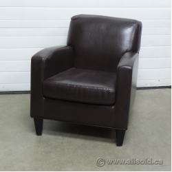IKEA Jappling Brown Leather Armchair Reception Chair Allsold Buy Sell Used Office Furniture Calgary